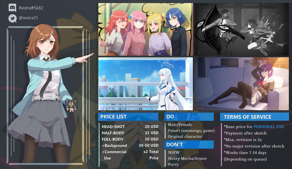 Commission sheet - Restra